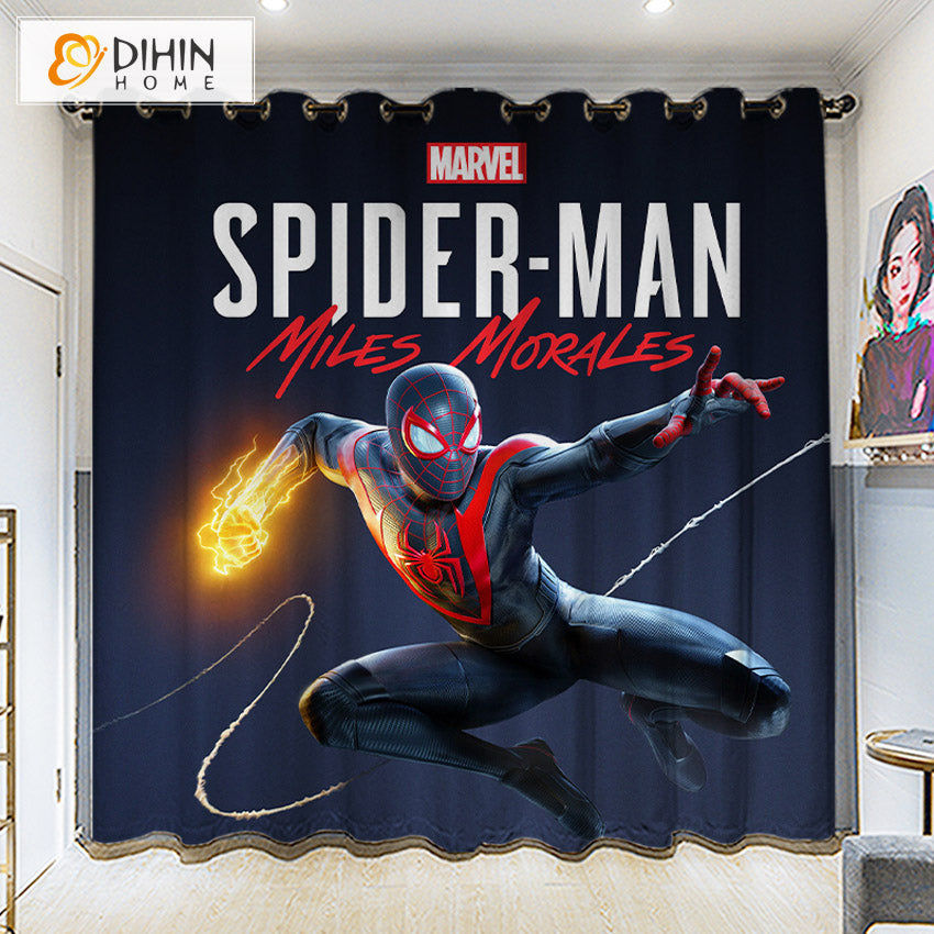 DIHINHOME Home Textile 3D Printed Curtain DIHIN HOME 3D Cartoon Printed High Blackout Curtains,Window Curtains Grommet Curtain For Living Room,1 Panel Included,DH014