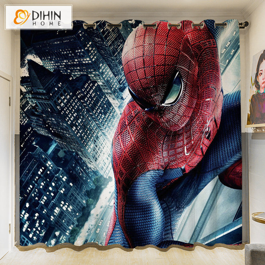 DIHINHOME Home Textile 3D Printed Curtain DIHIN HOME 3D Cartoon Printed High Blackout Curtains,Window Curtains Grommet Curtain For Living Room,1 Panel Included,DH025