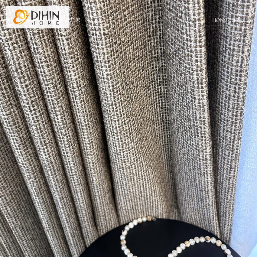 DIHIN HOME Luxury High Quality Thickness,Blackout Grommet Window Curtain For Living Room ,52x63-inch,1  Panel