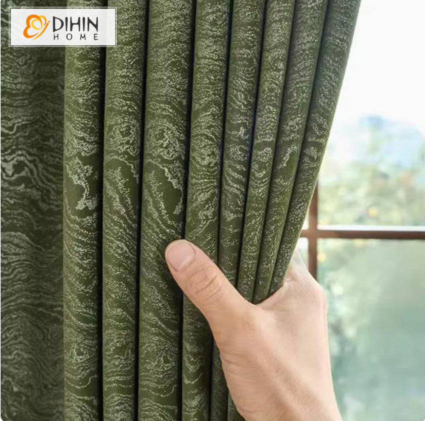 DIHIN HOME Luxury Abstract Lines,Blackout Grommet Window Curtain For Living Room ,52x63-inch,1  Panel