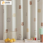 DIHIN HOME Cartoon Thickness Little Bear Printed,Blackout Grommet Window Curtain for Living Room ,52x63-inch,1 Panel