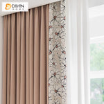 DIHIN HOME Pastoral Flowers Printed,Blackout Grommet Window Curtain for Living Room