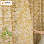 DIHIN HOME European Abstract Jacquard,Blackout Grommet Window Curtain for Living Room