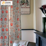 DIHIN HOME American Pastoral Pumpkin Printed,Blackout Grommet Window Curtain for Living Room