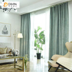 DIHIN HOME European Abstract Striped Flowers Jacquard,Blackout Grommet Window Curtain for Living Room