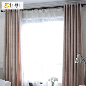 DIHIN HOME European Fashion Striped Flowers Jacquard,Blackout Grommet Window Curtain for Living Room