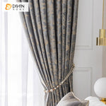 DIHIN HOME European Retro Abstract Jacquard,Blackout Grommet Window Curtain for Living Room