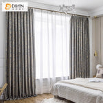 DIHIN HOME European Retro Abstract Jacquard,Blackout Grommet Window Curtain for Living Room