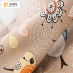 DIHIN HOME Pastoral Bird Printed,Grommet Window Curtain for Living Room,Customzied Curtains