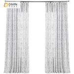 DIHIN HOME Cotton Linen Leaves Printed,Grommet Window Curtain for Living Room,Customzied Curtains