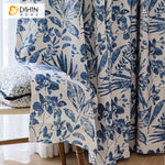 DIHIN HOME American Pastoral Blue Leaves Printed,Grommet Window Curtain for Living Room,Customzied Curtains Roman Shades Curtains Window Blinds custom curtains blackout curtains curtains for living room sheer curtains curtain fabric linen curtains kitchen curtains velvet curtains pinch pleat curtains bay window curtains outdoor curtains pleated curtains floral curtains dining room curtains kitchen valances drapes for bedroom patio curtains nursery curtains grommet curtains