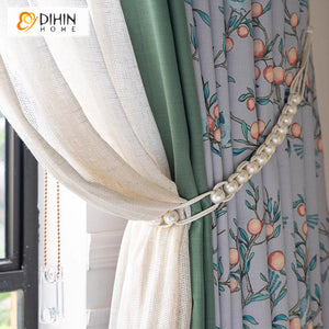 DIHIN HOME American Pastoral Fruits Printed,Blackout Grommet Window Curtain Customized Curtain Drapes for Living Room Roman Shades Curtains Window Blinds custom curtains blackout curtains curtains for living room sheer curtains curtain fabric linen curtains kitchen curtains velvet curtains pinch pleat curtains bay window curtains outdoor curtains pleated curtains floral curtains dining room curtains kitchen valances drapes for bedroom patio curtains nursery curtains grommet curtains