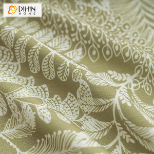 DIHIN HOME American Pastoral Green Leaves Printed,Blackout Grommet Window Curtain Customized Curtain Drapes for Living Room Roman Shades Curtains Window Blinds custom curtains blackout curtains curtains for living room sheer curtains curtain fabric linen curtains kitchen curtains velvet curtains pinch pleat curtains bay window curtains outdoor curtains pleated curtains floral curtains dining room curtains kitchen valances drapes for bedroom patio curtains nursery curtains grommet curtains