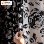 DIHIN HOME American Pastoral Ink White Flowers Printed,Blackout Grommet Window Curtain Customized Curtain Drapes for Living Room Roman Shades Curtains Window Blinds custom curtains blackout curtains curtains for living room sheer curtains curtain fabric linen curtains kitchen curtains velvet curtains pinch pleat curtains bay window curtains outdoor curtains pleated curtains floral curtains dining room curtains kitchen valances drapes for bedroom patio curtains nursery curtains grommet curtains