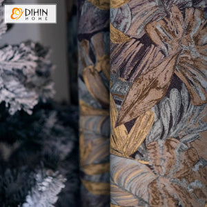 DIHIN HOME American Pastoral Leaves Printed,Grommet Window Curtain for Living Room,Customzied Curtains Roman Shades Curtains Window Blinds custom curtains blackout curtains curtains for living room sheer curtains curtain fabric linen curtains kitchen curtains velvet curtains pinch pleat curtains bay window curtains outdoor curtains pleated curtains floral curtains dining room curtains kitchen valances drapes for bedroom patio curtains nursery curtains grommet curtains
