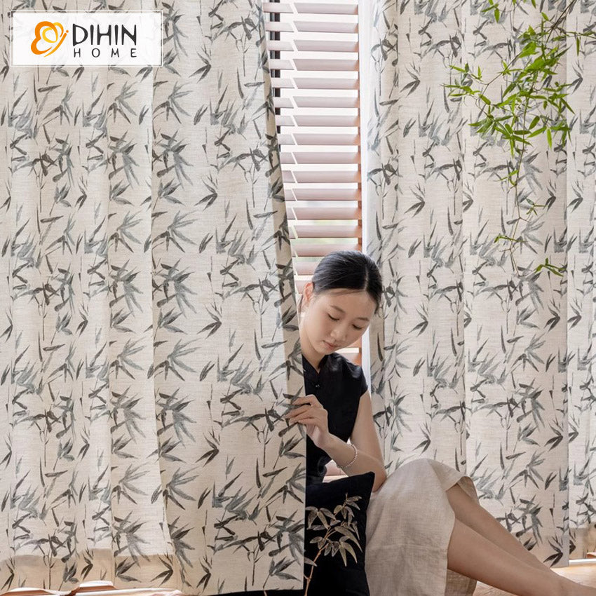 DIHIN HOME American Pastoral Leaves Printed,Grommet Window Curtain for Living Room,Customzied Curtains Roman Shades Curtains Window Blinds custom curtains blackout curtains curtains for living room sheer curtains curtain fabric linen curtains kitchen curtains velvet curtains pinch pleat curtains bay window curtains outdoor curtains pleated curtains floral curtains dining room curtains kitchen valances drapes for bedroom patio curtains nursery curtains grommet curtains