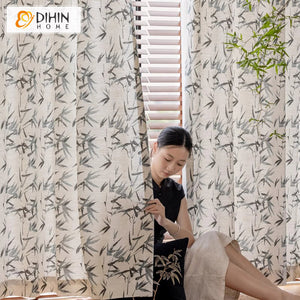 DIHIN HOME American Pastoral Leaves Printed,Grommet Window Curtain for Living Room,Customzied Curtains Roman Shades Curtains Window Blinds custom curtains blackout curtains curtains for living room sheer curtains curtain fabric linen curtains kitchen curtains velvet curtains pinch pleat curtains bay window curtains outdoor curtains pleated curtains floral curtains dining room curtains kitchen valances drapes for bedroom patio curtains nursery curtains grommet curtains