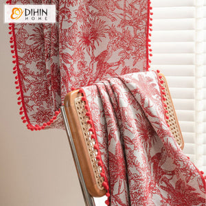 DIHIN HOME Bohemian Red Leaves Painting Printed,Blackout Grommet Window Curtain for Living Room ,52x63-inch,1 Panel Roman Shades Curtains Window Blinds custom curtains blackout curtains curtains for living room sheer curtains curtain fabric linen curtains kitchen curtains velvet curtains pinch pleat curtains bay window curtains outdoor curtains pleated curtains floral curtains dining room curtains kitchen valances drapes for bedroom patio curtains nursery curtains grommet curtains