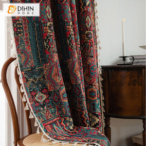 DIHIN HOME Bohemian Style Painting Printed,Blackout Grommet Window Curtain for Living Room ,52x63-inch,1 Panel Roman Shades Curtains Window Blinds custom curtains blackout curtains curtains for living room sheer curtains curtain fabric linen curtains kitchen curtains velvet curtains pinch pleat curtains bay window curtains outdoor curtains pleated curtains floral curtains dining room curtains kitchen valances drapes for bedroom patio curtains nursery curtains grommet curtains