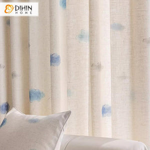 DIHIN HOME Cartoon Abstract Blue Clouds Printed,Blackout Grommet Window Curtain for Living Room ,52x63-inch,1 Panel Roman Shades Curtains Window Blinds custom curtains blackout curtains curtains for living room sheer curtains curtain fabric linen curtains kitchen curtains velvet curtains pinch pleat curtains bay window curtains outdoor curtains pleated curtains floral curtains dining room curtains kitchen valances drapes for bedroom patio curtains nursery curtains grommet curtains