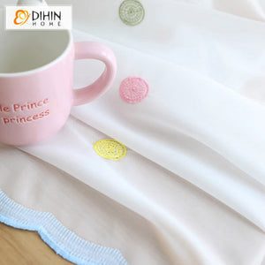 DIHIN HOME Cartoon Colored Dots,Blackout Grommet Window Sheer Curtain for Living Room,52x63-inch,1 Panel Roman Shades Curtains Window Blinds custom curtains blackout curtains curtains for living room sheer curtains curtain fabric linen curtains kitchen curtains velvet curtains pinch pleat curtains bay window curtains outdoor curtains pleated curtains floral curtains dining room curtains kitchen valances drapes for bedroom patio curtains nursery curtains grommet curtains