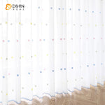 DIHIN HOME Cartoon Colored Dots,Blackout Grommet Window Sheer Curtain for Living Room,52x63-inch,1 Panel Roman Shades Curtains Window Blinds custom curtains blackout curtains curtains for living room sheer curtains curtain fabric linen curtains kitchen curtains velvet curtains pinch pleat curtains bay window curtains outdoor curtains pleated curtains floral curtains dining room curtains kitchen valances drapes for bedroom patio curtains nursery curtains grommet curtains