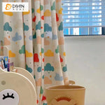 DIHIN HOME Cartoon Colorful Clouds Printed,Blackout Grommet Window Curtain for Living Room ,52x63-inch,1 Panel Roman Shades Curtains Window Blinds custom curtains blackout curtains curtains for living room sheer curtains curtain fabric linen curtains kitchen curtains velvet curtains pinch pleat curtains bay window curtains outdoor curtains pleated curtains floral curtains dining room curtains kitchen valances drapes for bedroom patio curtains nursery curtains grommet curtains