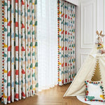 DIHIN HOME Cartoon Colorful Clouds Printed,Blackout Grommet Window Curtain With Pompoms Balls for Living Room ,52x63-inch,1 Panel Roman Shades Curtains Window Blinds custom curtains blackout curtains curtains for living room sheer curtains curtain fabric linen curtains kitchen curtains velvet curtains pinch pleat curtains bay window curtains outdoor curtains pleated curtains floral curtains dining room curtains kitchen valances drapes for bedroom patio curtains nursery curtains grommet curtains