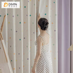 DIHIN HOME Cartoon Colorful Small Dot Printed,Blackout Grommet Window Curtain for Living Room ,52x63-inch,1 Panel Roman Shades Curtains Window Blinds custom curtains blackout curtains curtains for living room sheer curtains curtain fabric linen curtains kitchen curtains velvet curtains pinch pleat curtains bay window curtains outdoor curtains pleated curtains floral curtains dining room curtains kitchen valances drapes for bedroom patio curtains nursery curtains grommet curtains