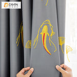DIHIN HOME Cartoon Golden Carp Embroidered,Blackout Grommet Window Curtain for Living Room,52x63-inch,1 Panel Roman Shades Curtains Window Blinds custom curtains blackout curtains curtains for living room sheer curtains curtain fabric linen curtains kitchen curtains velvet curtains pinch pleat curtains bay window curtains outdoor curtains pleated curtains floral curtains dining room curtains kitchen valances drapes for bedroom patio curtains nursery curtains grommet curtains