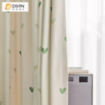 DIHIN HOME Cartoon Green Heart Printed,Blackout Grommet Window Curtain for Living Room ,52x63-inch,1 Panel Roman Shades Curtains Window Blinds custom curtains blackout curtains curtains for living room sheer curtains curtain fabric linen curtains kitchen curtains velvet curtains pinch pleat curtains bay window curtains outdoor curtains pleated curtains floral curtains dining room curtains kitchen valances drapes for bedroom patio curtains nursery curtains grommet curtains