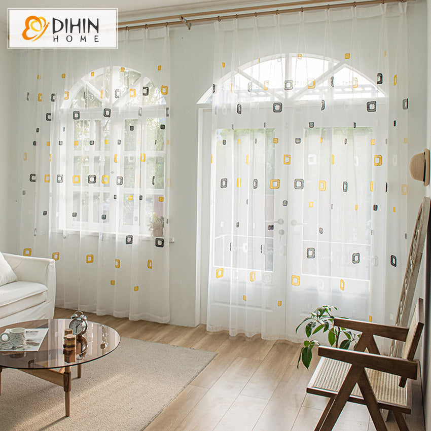 DIHIN HOME Cartoon Grey Geometric Embroidered,Blackout Grommet Window Curtain for Living Room,52x63-inch,1 Panel Roman Shades Curtains Window Blinds custom curtains blackout curtains curtains for living room sheer curtains curtain fabric linen curtains kitchen curtains velvet curtains pinch pleat curtains bay window curtains outdoor curtains pleated curtains floral curtains dining room curtains kitchen valances drapes for bedroom patio curtains nursery curtains grommet curtains