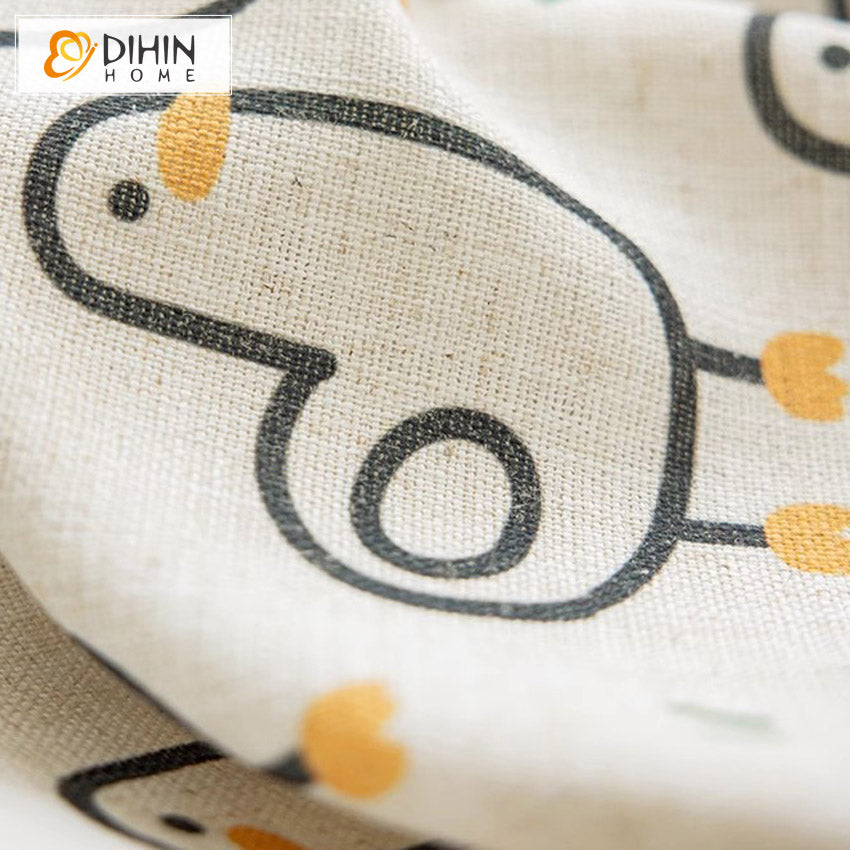 DIHIN HOME Cartoon Little Duck Printed,Blackout Grommet Window Curtain Customized Curtain Drapes for Living Room Roman Shades Curtains Window Blinds custom curtains blackout curtains curtains for living room sheer curtains curtain fabric linen curtains kitchen curtains velvet curtains pinch pleat curtains bay window curtains outdoor curtains pleated curtains floral curtains dining room curtains kitchen valances drapes for bedroom patio curtains nursery curtains grommet curtains