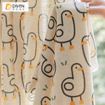 DIHIN HOME Cartoon Little Duck Printed,Blackout Grommet Window Curtain Customized Curtain Drapes for Living Room Roman Shades Curtains Window Blinds custom curtains blackout curtains curtains for living room sheer curtains curtain fabric linen curtains kitchen curtains velvet curtains pinch pleat curtains bay window curtains outdoor curtains pleated curtains floral curtains dining room curtains kitchen valances drapes for bedroom patio curtains nursery curtains grommet curtains