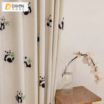 DIHIN HOME Cartoon Little Panda Embroidered,Blackout Grommet Window Curtain for Living Room ,52x63-inch,1 Panel Roman Shades Curtains Window Blinds custom curtains blackout curtains curtains for living room sheer curtains curtain fabric linen curtains kitchen curtains velvet curtains pinch pleat curtains bay window curtains outdoor curtains pleated curtains floral curtains dining room curtains kitchen valances drapes for bedroom patio curtains nursery curtains grommet curtains