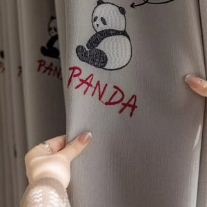 DIHIN HOME Cartoon Panda Embroidered,Blackout Grommet Window Curtain for Living Room,52x63-inch,1 Panel Roman Shades Curtains Window Blinds custom curtains blackout curtains curtains for living room sheer curtains curtain fabric linen curtains kitchen curtains velvet curtains pinch pleat curtains bay window curtains outdoor curtains pleated curtains floral curtains dining room curtains kitchen valances drapes for bedroom patio curtains nursery curtains grommet curtains