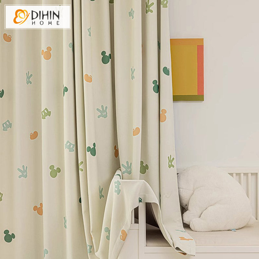 DIHIN HOME Cartoon Pattern Printed,Blackout Grommet Window Curtain for Living Room Roman Shades Curtains Window Blinds custom curtains blackout curtains curtains for living room sheer curtains curtain fabric linen curtains kitchen curtains velvet curtains pinch pleat curtains bay window curtains outdoor curtains pleated curtains floral curtains dining room curtains kitchen valances drapes for bedroom patio curtains nursery curtains grommet curtains