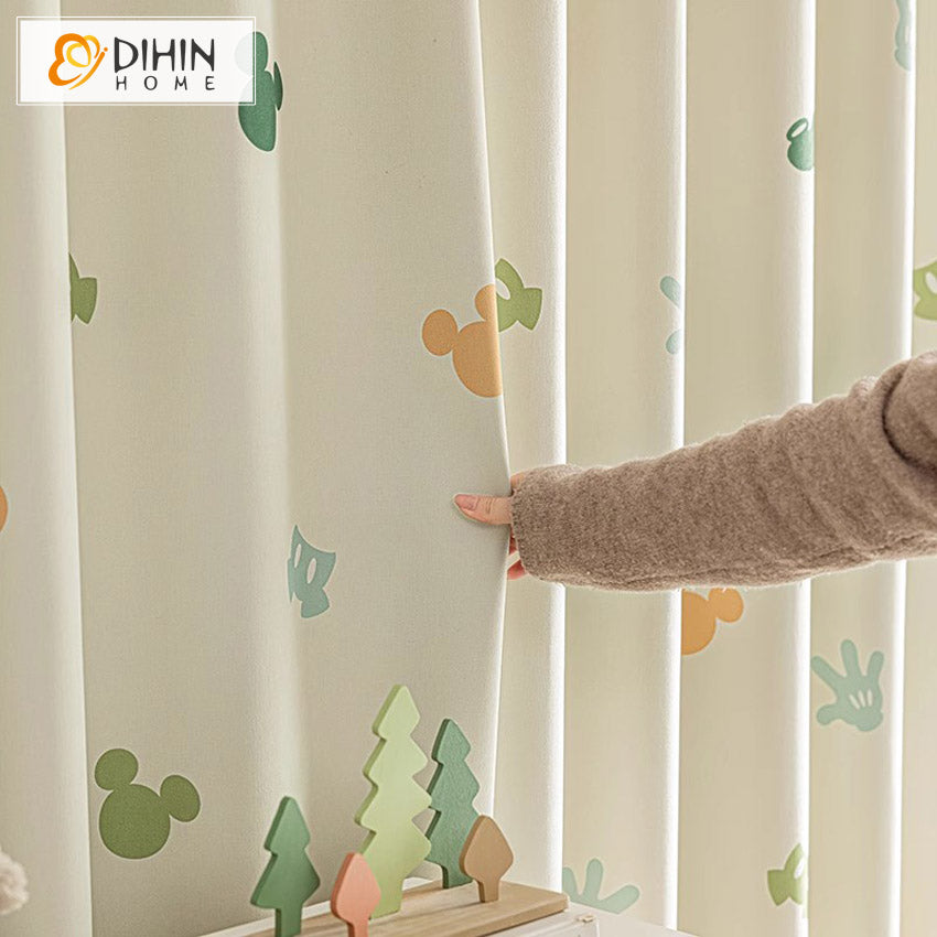 DIHIN HOME Cartoon Pattern Printed,Blackout Grommet Window Curtain for Living Room Roman Shades Curtains Window Blinds custom curtains blackout curtains curtains for living room sheer curtains curtain fabric linen curtains kitchen curtains velvet curtains pinch pleat curtains bay window curtains outdoor curtains pleated curtains floral curtains dining room curtains kitchen valances drapes for bedroom patio curtains nursery curtains grommet curtains