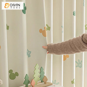 DIHIN HOME Cartoon Pattern Printed,Blackout Grommet Window Curtain for Living Room Roman Shades Curtains Window Blinds custom curtains blackout curtains curtains for living room sheer curtains curtain fabric linen curtains kitchen curtains velvet curtains pinch pleat curtains bay window curtains outdoor curtains pleated curtains floral curtains dining room curtains kitchen valances drapes for bedroom patio curtains nursery curtains grommet curtains
