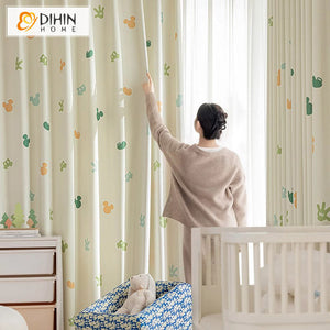 DIHIN HOME Cartoon Pattern Printed,Blackout Grommet Window Curtain for Living Room Roman Shades Curtains Window Blinds custom curtains blackout curtains curtains for living room sheer curtains curtain fabric linen curtains kitchen curtains velvet curtains pinch pleat curtains bay window curtains outdoor curtains pleated curtains floral curtains dining room curtains kitchen valances drapes for bedroom patio curtains nursery curtains grommet curtains