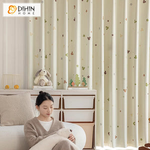 DIHIN HOME Cartoon Pattern Printed,Blackout Grommet Window Curtain for Living Room Roman Shades Curtains Window Blinds custom curtains blackout curtains curtains for living room sheer curtains curtain fabric linen curtains kitchen curtains velvet curtains pinch pleat curtains bay window curtains outdoor curtains pleated curtains floral curtains dining room curtains kitchen valances drapes for bedroom patio curtains nursery curtains grommet curtains