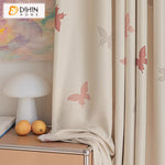 DIHIN HOME Cartoon Pink Butterfly Printed,Blackout Grommet Window Curtain for Living Room Roman Shades Curtains Window Blinds custom curtains blackout curtains curtains for living room sheer curtains curtain fabric linen curtains kitchen curtains velvet curtains pinch pleat curtains bay window curtains outdoor curtains pleated curtains floral curtains dining room curtains kitchen valances drapes for bedroom patio curtains nursery curtains grommet curtains