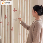 DIHIN HOME Cartoon Pink Butterfly Printed,Blackout Grommet Window Curtain for Living Room Roman Shades Curtains Window Blinds custom curtains blackout curtains curtains for living room sheer curtains curtain fabric linen curtains kitchen curtains velvet curtains pinch pleat curtains bay window curtains outdoor curtains pleated curtains floral curtains dining room curtains kitchen valances drapes for bedroom patio curtains nursery curtains grommet curtains