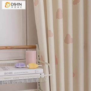 DIHIN HOME Cartoon Pink Clouds Printed,Blackout Grommet Window Curtain for Living Room ,52x63-inch,1 Panel Roman Shades Curtains Window Blinds custom curtains blackout curtains curtains for living room sheer curtains curtain fabric linen curtains kitchen curtains velvet curtains pinch pleat curtains bay window curtains outdoor curtains pleated curtains floral curtains dining room curtains kitchen valances drapes for bedroom patio curtains nursery curtains grommet curtains