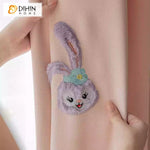 DIHIN HOME Cartoon Pink Rabbits Embroidered,Blackout Grommet Window Curtain for Living Room ,52x63-inch,1 Panel Roman Shades Curtains Window Blinds custom curtains blackout curtains curtains for living room sheer curtains curtain fabric linen curtains kitchen curtains velvet curtains pinch pleat curtains bay window curtains outdoor curtains pleated curtains floral curtains dining room curtains kitchen valances drapes for bedroom patio curtains nursery curtains grommet curtains