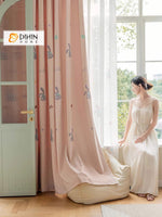 DIHIN HOME Cartoon Pink Rabbits Embroidered,Blackout Grommet Window Curtain for Living Room ,52x63-inch,1 Panel Roman Shades Curtains Window Blinds custom curtains blackout curtains curtains for living room sheer curtains curtain fabric linen curtains kitchen curtains velvet curtains pinch pleat curtains bay window curtains outdoor curtains pleated curtains floral curtains dining room curtains kitchen valances drapes for bedroom patio curtains nursery curtains grommet curtains