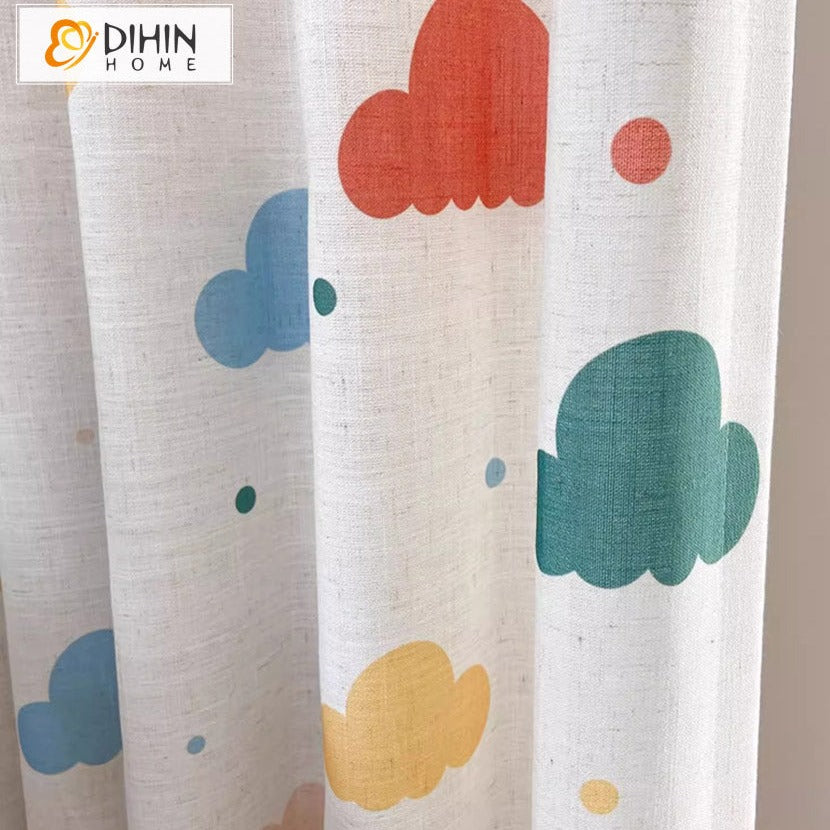 DIHIN HOME Cartoon Rainbow Printed,Blackout Grommet Window Curtain for Living Room ,52x63-inch,1 Panel Roman Shades Curtains Window Blinds custom curtains blackout curtains curtains for living room sheer curtains curtain fabric linen curtains kitchen curtains velvet curtains pinch pleat curtains bay window curtains outdoor curtains pleated curtains floral curtains dining room curtains kitchen valances drapes for bedroom patio curtains nursery curtains grommet curtains
