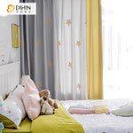 DIHIN HOME Cartoon Stars Embroidered,Blackout Grommet Window Curtain Customized Curtain Drapes for Living Room Roman Shades Curtains Window Blinds custom curtains blackout curtains curtains for living room sheer curtains curtain fabric linen curtains kitchen curtains velvet curtains pinch pleat curtains bay window curtains outdoor curtains pleated curtains floral curtains dining room curtains kitchen valances drapes for bedroom patio curtains nursery curtains grommet curtains