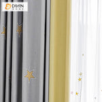 DIHIN HOME Cartoon Stars Embroidered,Blackout Grommet Window Curtain Customized Curtain Drapes for Living Room Roman Shades Curtains Window Blinds custom curtains blackout curtains curtains for living room sheer curtains curtain fabric linen curtains kitchen curtains velvet curtains pinch pleat curtains bay window curtains outdoor curtains pleated curtains floral curtains dining room curtains kitchen valances drapes for bedroom patio curtains nursery curtains grommet curtains