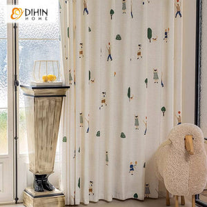 DIHIN HOME Cartoon Thickness Boys and Girls Printed,Blackout Grommet Window Curtain for Living Room ,52x63-inch,1 Panel Roman Shades Curtains Window Blinds custom curtains blackout curtains curtains for living room sheer curtains curtain fabric linen curtains kitchen curtains velvet curtains pinch pleat curtains bay window curtains outdoor curtains pleated curtains floral curtains dining room curtains kitchen valances drapes for bedroom patio curtains nursery curtains grommet curtains